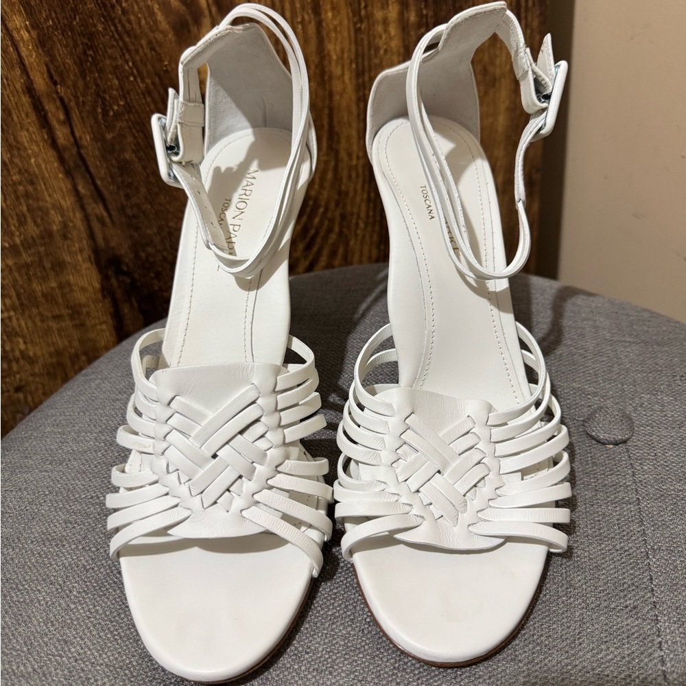 Chic White Woven Sandals